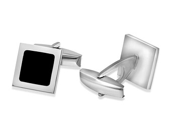 14mm x 14mm Jewel Tie Sterling Silver Square Cuff Links 14mm x 14mm Jewel Tie Sterling Silver Square Cuff Links