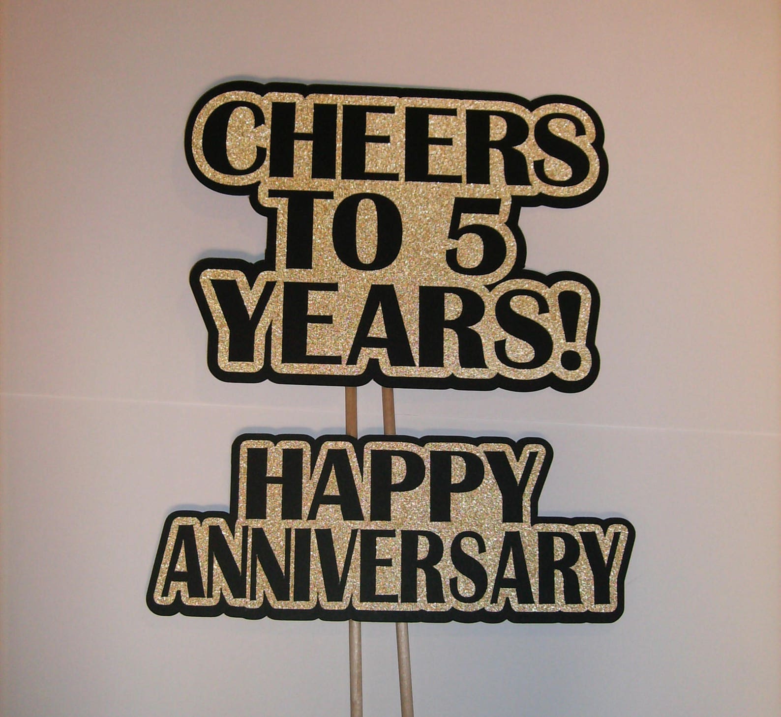 5th Anniversary Photo Prop / Anniversary Party / Cheers / Etsy