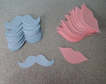 Mustache Moustache and Lips Gender Reveal Little Man Party Boy Girl Baby Shower