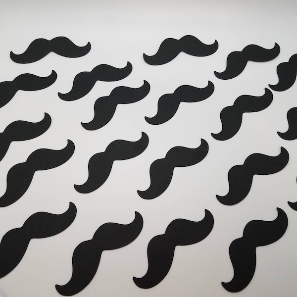 Moustaches de carton noir (50) 3.5" moustaches partie favorise moustaches
