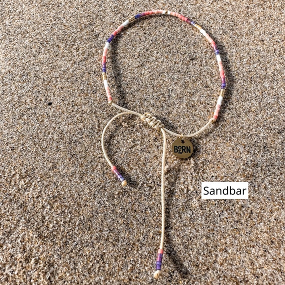 Adjustable String Bracelet, Seed Bead Bracelet, Tiny Beaded