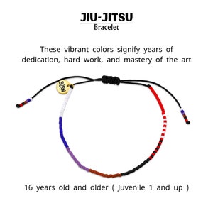 Jiu-Jitsu Beaded Bracelet: Martial Arts Sport Jewelry