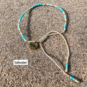 Tiny Beads Bracelet, Layering Bracelet, Adjustable String Bracelet, Friendship Bracelet, Minimalist, Everyday Beaded Bracelet, Boho Jewelry Saltwater