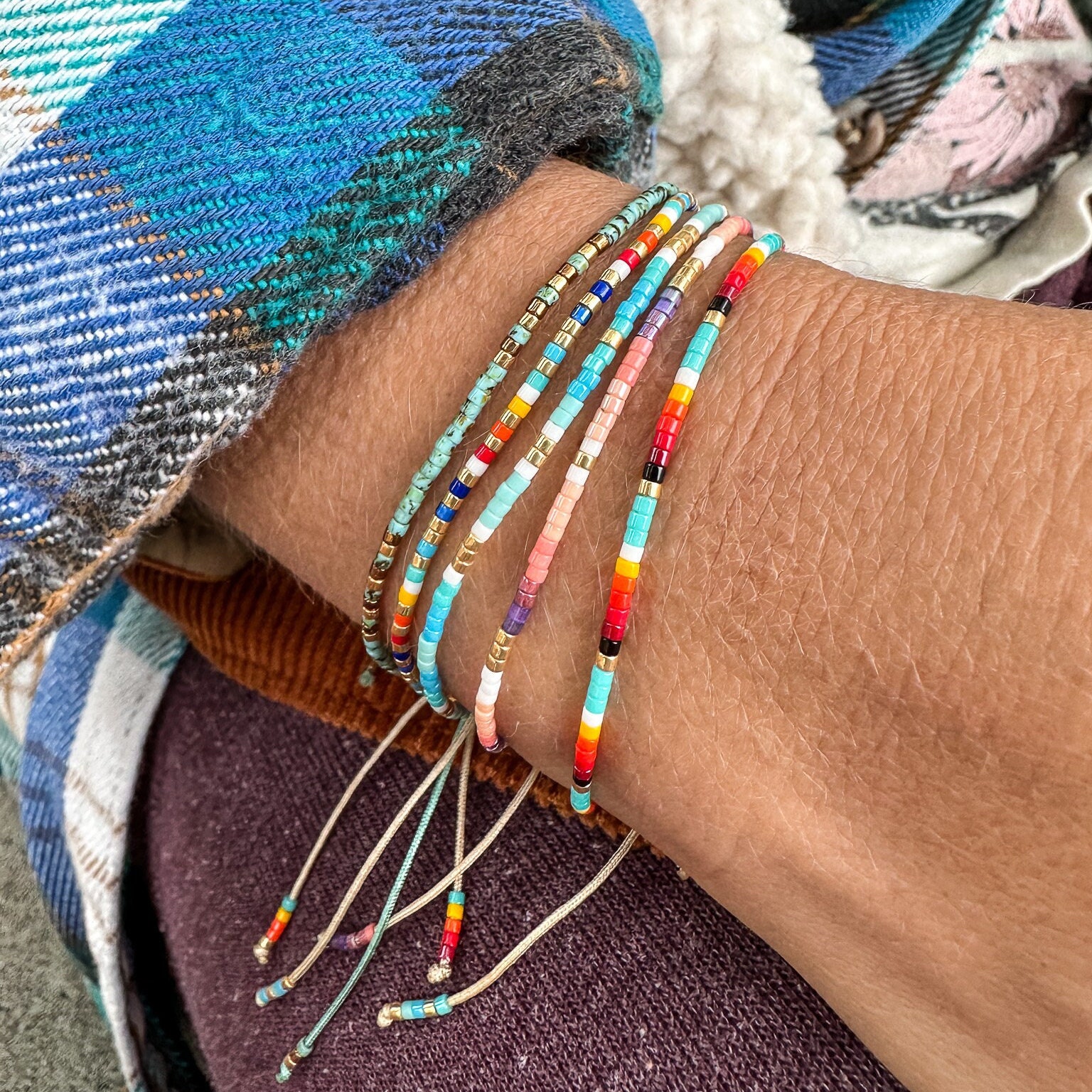 Handmade Bohemian Friendship Bracelet with Colorful Seed Seed Bead Bracelets Charm - Perfect for Women, Children, and Beach Parties