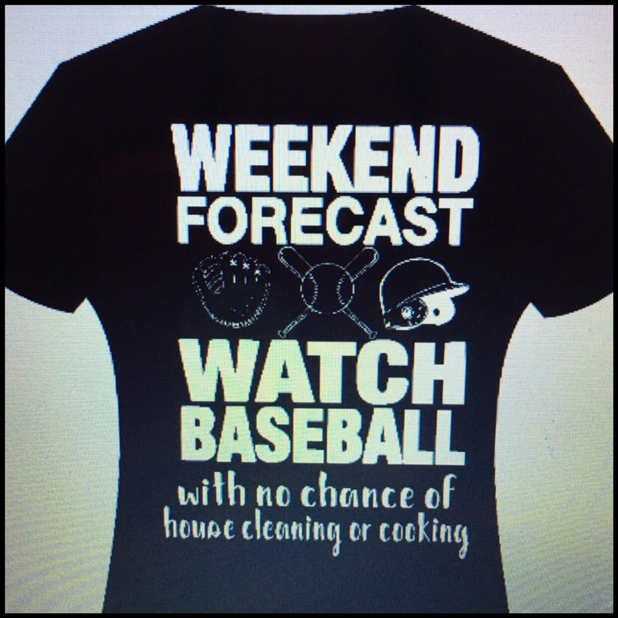 Weekend Forecast/baseball Etsy