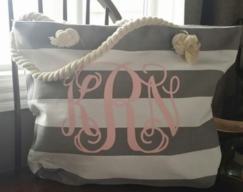 Monogrammed Beach Bag, Bridal Gift, Monogrammed Tote, Beach Bag Personalized, Bridal Party, Beach Bag, Beach Tote, Bridesmaid Gift