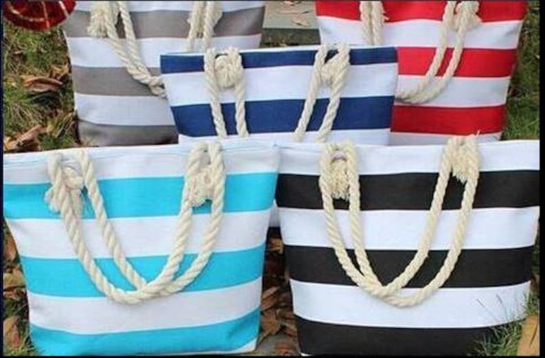 Bridal Tote Monogram Beach Tote Monogrammed Beach Bag Bridesmaid Gift Sorority Gift Bridal Gift Navy and Coral Wedding