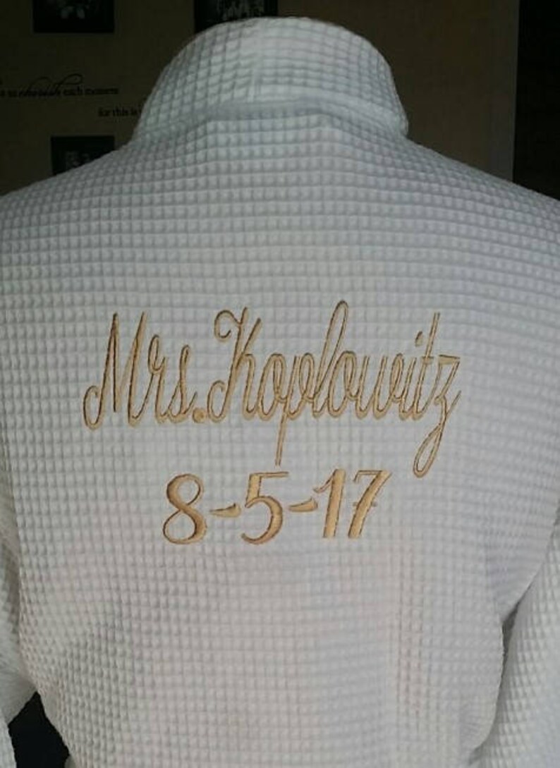 Spa Robe Monogrammed Robe Bridal Robes Personalized Robe Etsy