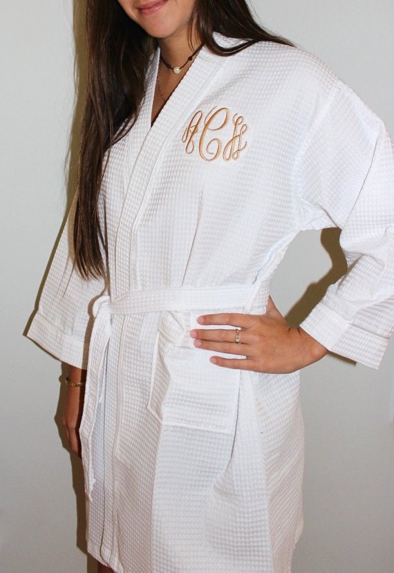 Spa Robe Monogrammed Robe Bridal Robes Personalized Robe Etsy