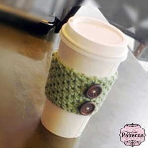 CROCHET BEGINNER PATTERN Coffee Sleeve Crochet Pattern image 1