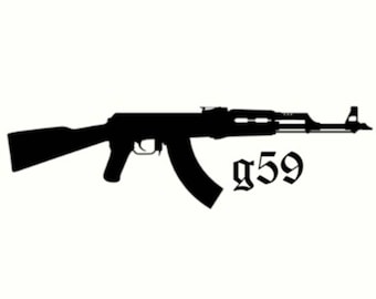 Grey Five Nine G59 AK decal for cars, mirrors, laptops, windows g59 record label merch Suicideboys Ruby the Cherry Scrim gift gifts