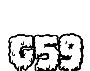 Grey Five Nine G59 decal for cars, mirrors, laptops, windows g59 record label merch Suicideboys Ruby the Cherry Scrim gift gifts