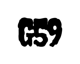 Grey Five Nine G59 decal for cars, mirrors, laptops, windows g59 record label merch Suicideboys Ruby the Cherry Scrim gift gifts