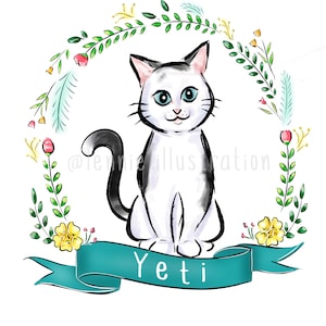 Custom Pet Illustration, Custom Mother's Day Gift, Gift for Pet Owner, Custom Pet Portrait (Digital)