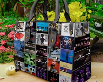 Depeche Mode Vintage Leather Handbag, Depeche Mode Leather Top Handle Bag, Shoulder Bag, Crossbody Bag, Vintage HandBag