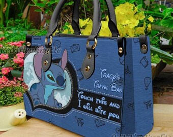 Bolso de cuero vintage Disney Lilo y Stitch, bolso de mango superior de cuero Lilo y Stitch, bolso de hombro, bolso bandolera, bolso vintage