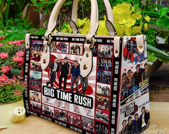 Bolso de cuero vintage Big Time Rush, bolso de mango superior de cuero Big Time Rush, bolso de hombro, bolso bandolera, bolso vintage