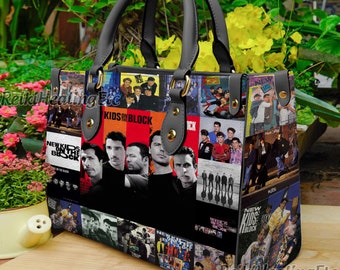 Nouveau sac à main en cuir vintage Kids on the Block, sac NKOTB à poignée supérieure en cuir, sac à bandoulière, sac à bandoulière, sac à main vintage