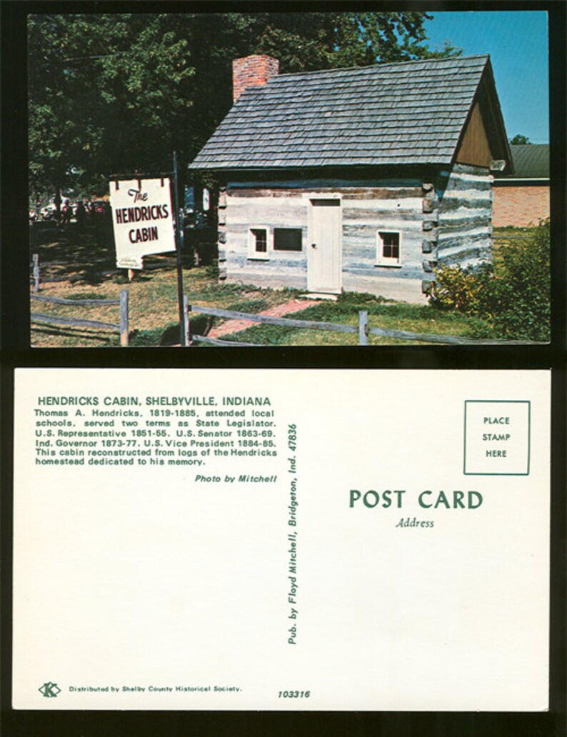 Hendricks Reconstgructed Log Cabin Shelbyville Indiana Etsy