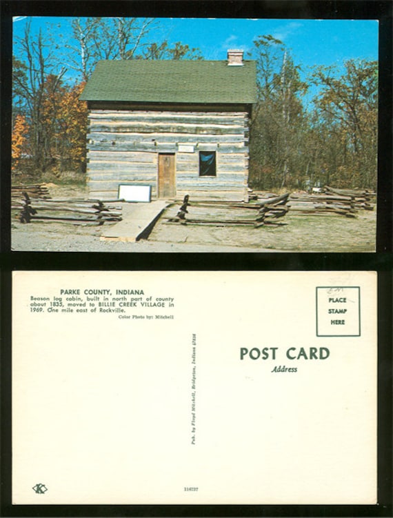 Beason Log Cabin Parke County Indiana Billie Creek Village Etsy
