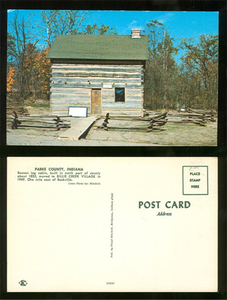 Beason Log Cabin Parke County Indiana Billie Creek Village Etsy