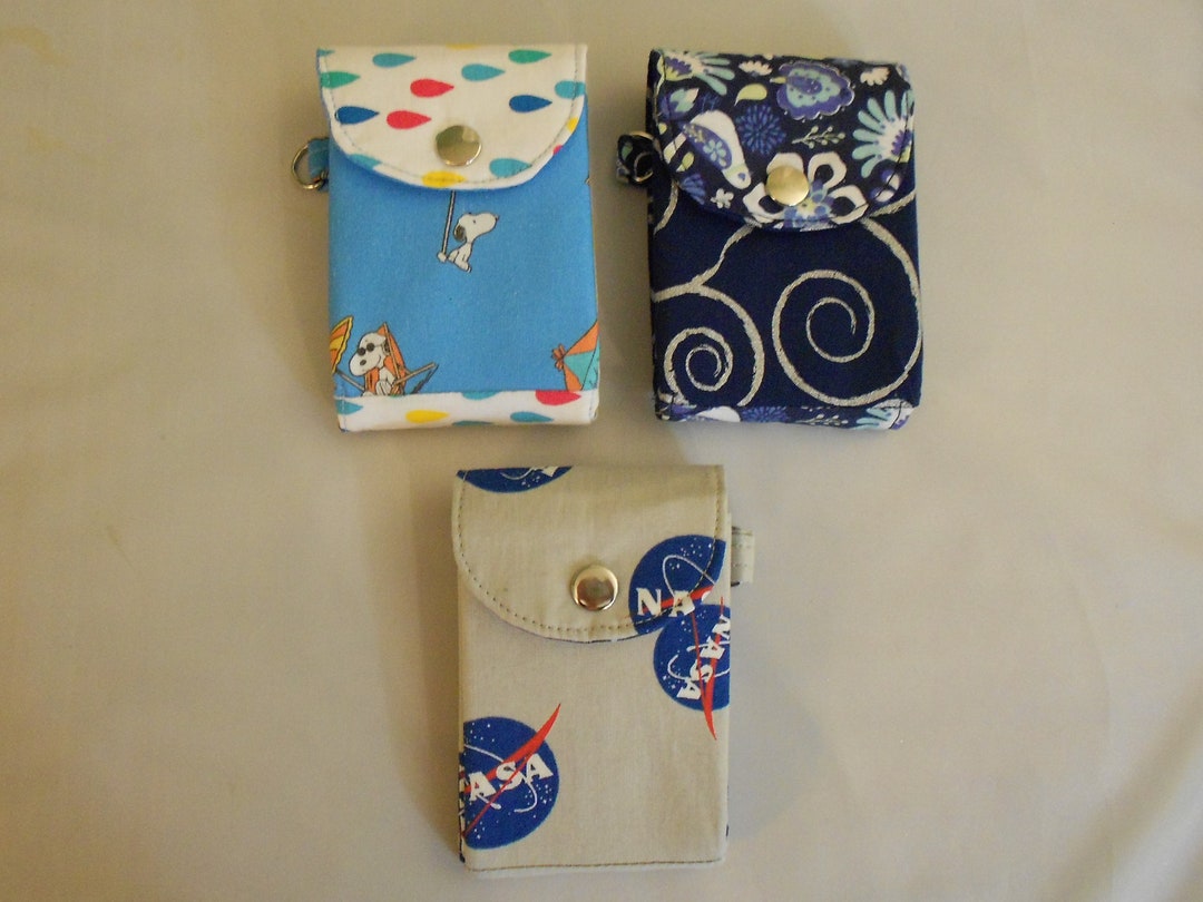 Expandable Card Wallet, Choice of Fabrics, Snap Flap, Holds 20 Cards