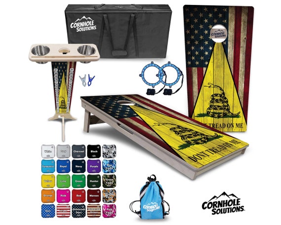 Tournament Cornhole Bundle Options- Rustic DTOM - 2'x4' Regulation Set- 3/4″ BalticBirch +ScoreBrace +UV Direct Print +UV Clear Coat