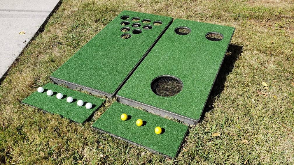 Golf Pong Hole Set 4 X2 One Of Each Board 2 Rectangular Chipping