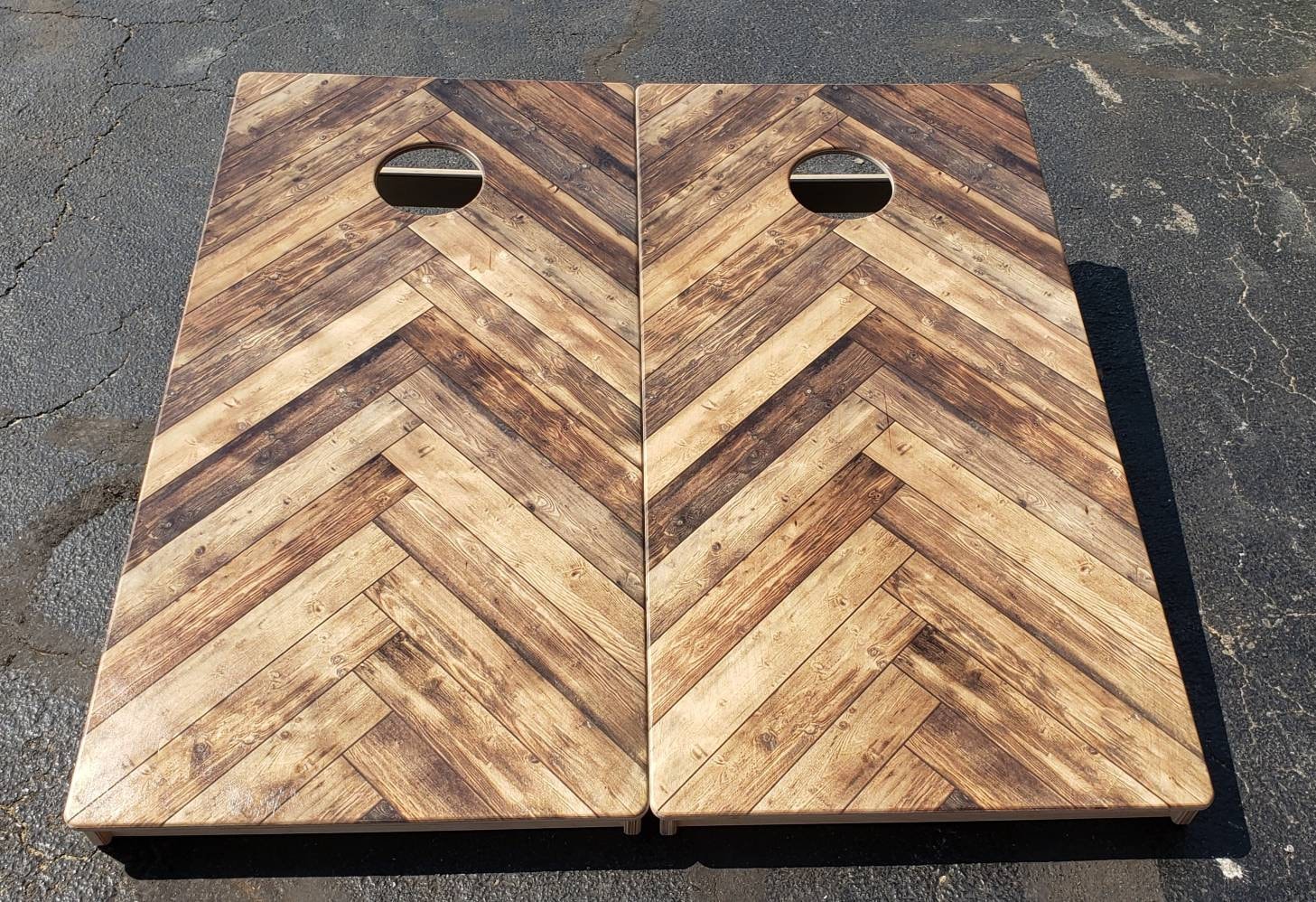 Original Pallet Wood Design Cornhole Boards Direct Printed 4'x2