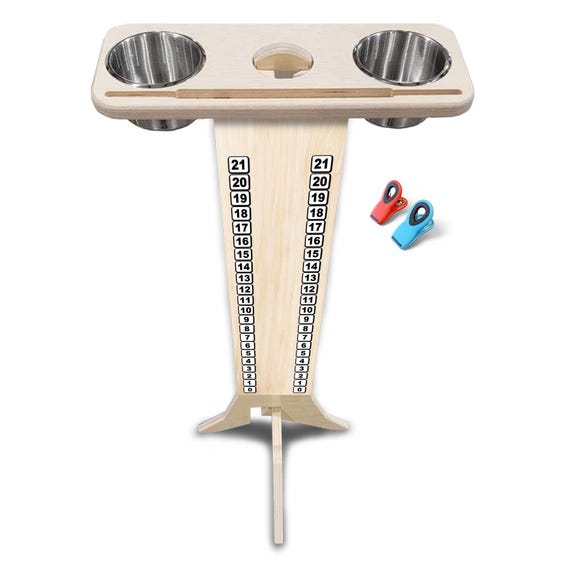 Score Stand - Plain Background - Phone/Tablet Holder - Stainless Steel Cup Holders & Scoring Clips Included!