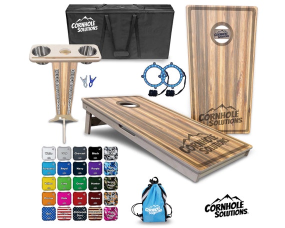 Tournament Cornhole Bundle Options- Cutting Board CS Logo- 2'x4' Regulation - 3/4″ Baltic Birch +Score Brace +UV Direct Print +UV Clear Coat