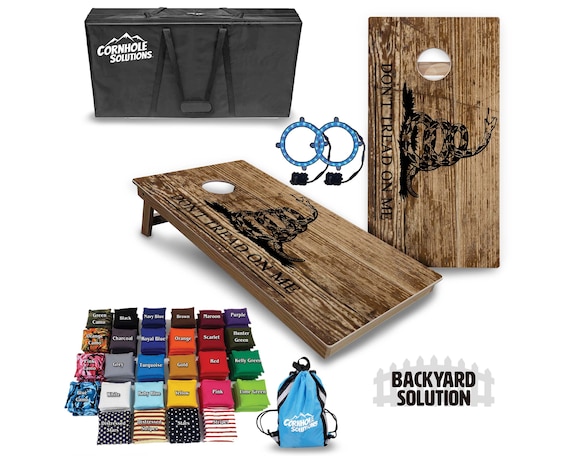 Backyard Cornhole Bundle Options - Wood DTOM - 2'x4' Regulation Set + UV Direct Print + UV Clear Coat