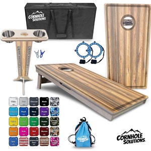 Tournament Cornhole Bundle Options- Cutting Board No Logo- 2'x4' Regulation - 3/4″ Baltic Birch +Score Brace +UV Direct Print +UV Clear Coat