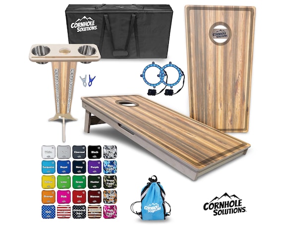 Tournament Cornhole Bundle Options- Cutting Board No Logo- 2'x4' Regulation - 3/4″ Baltic Birch +Score Brace +UV Direct Print +UV Clear Coat