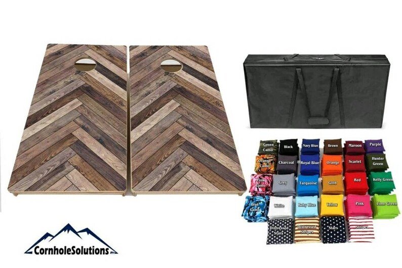 Herringbone Cornhole Solutions Bundle Includes2 Regulation Etsy