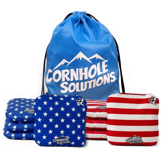 Pro Style Rec Cornhole Bags – Set of 8 (Stars & Stripes)