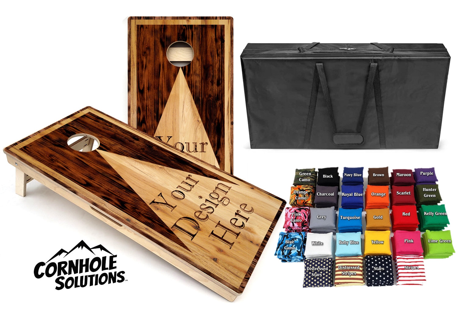Custom Logo Design Cornhole Solutions Bundle Includes(2) Regulation