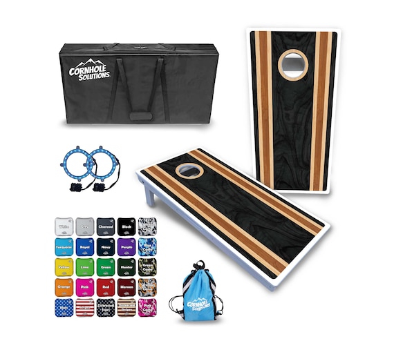 All Weather Cornhole Boards - Dark Wood
