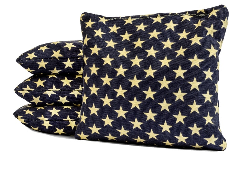 All Weather Resin Filled Distressed Stars & Stripes Regulation 6x6 Cornhole Bags includes 8 bags image 2