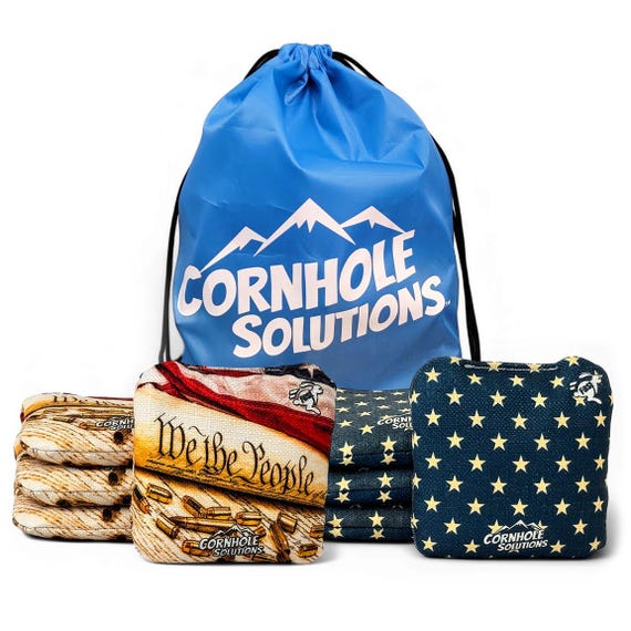 Pro Style Rec Cornhole Bags – Set of 8 (Distressed Stars & WTP)