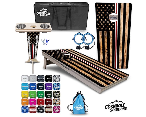 Tournament Cornhole Bundle Options - Nurse Thin Line - 2'x4' Regulation - 3/4″ Baltic Birch +Score Brace +UV Direct Print +UV Clear Coat