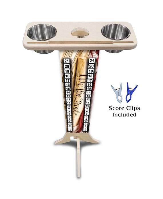 Score Stand - We The People - Phone/Tablet Holder - Stainless Steel Cup Holders & Scoring Clips Included!