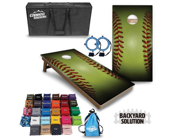 Backyard Cornhole Bundle Options - Softball - 2'x4' Regulation Set + UV Direct Print + UV Clear Coat