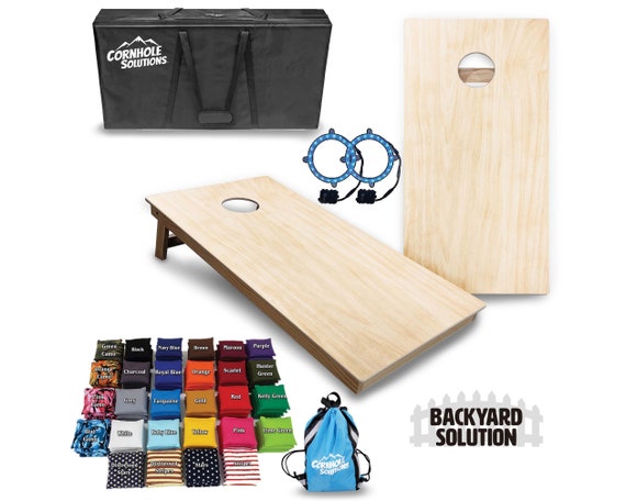 Backyard Cornhole Bundle Options - Classic Plain No Design - 2'x4' Regulation Set + UV Direct Print + UV Clear Coat