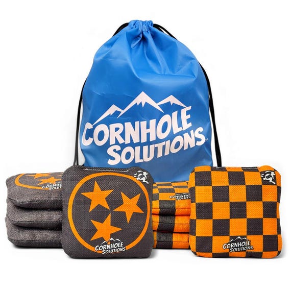 Pro Style Rec Cornhole Bags – Set of 8 (Tri-Star & Checker)