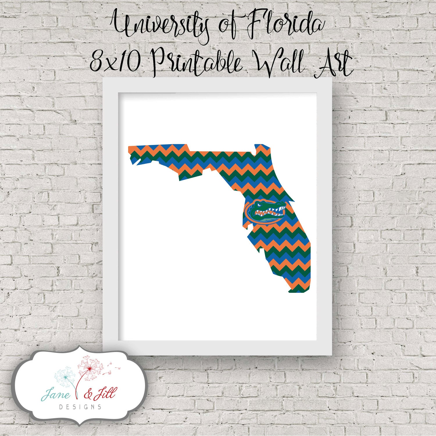 University of Florida 8x10 Printable Wall Art Gators Alumni Etsy