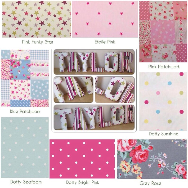 Fabric Letters Wall Letters Nursery Decor Baby Gift New Etsy