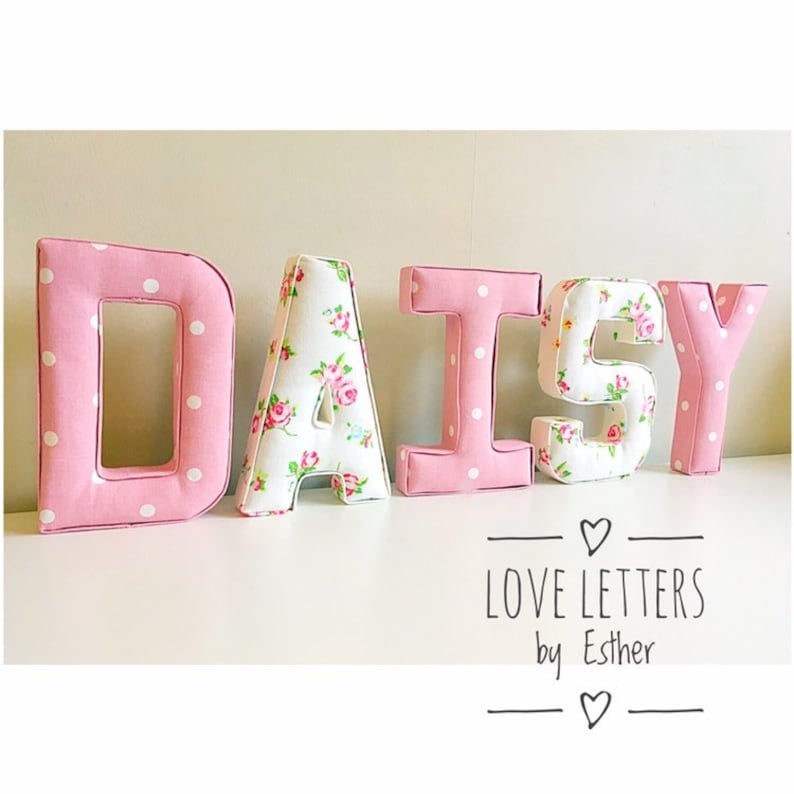 Fabric Letters Wall Nursery Decor Baby Gift New Name Gifts Girl For Boys