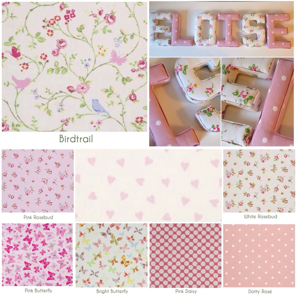 Fabric Letters, Wall Letters, Nursery Decor, Baby Gift, New Baby, Baby ...