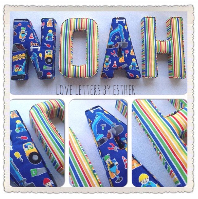 Fabric Letters, Wall Letters, Nursery Decor, Baby Gift, New Baby, Baby ...